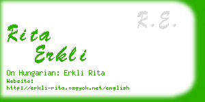 rita erkli business card